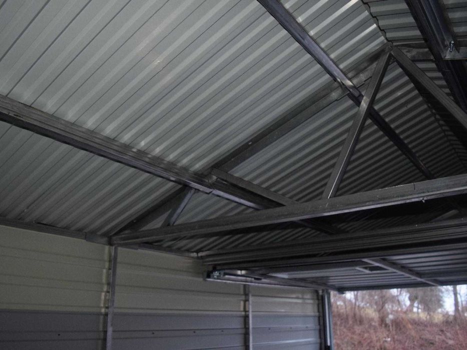 Garaj Metalic Design 3x5 m EXTRALINE-PRO | Țiglă Metalică & Antracit | Montaj și Transport în toată ROMÂNIA