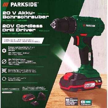 Parkside 20V- Masina de insurubat si gaurit cu incarcator si acumulato