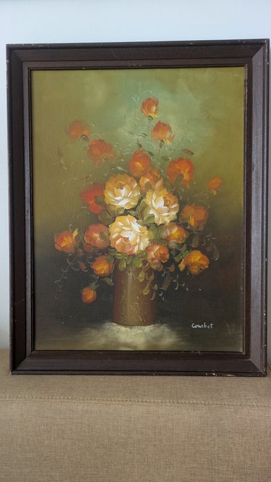 Tablou vechi in ulei pe pânză semnat Courbet