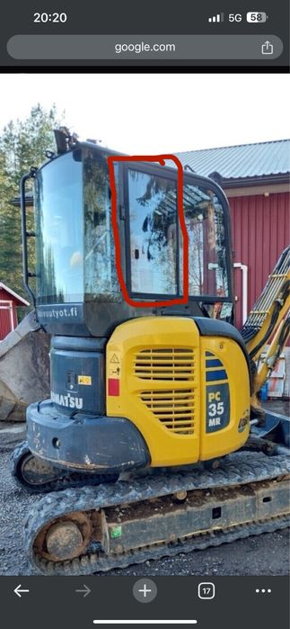 Странично стъкло за Komatsu pc20mr2, pc27, pc30, pc35, pc40, pc50