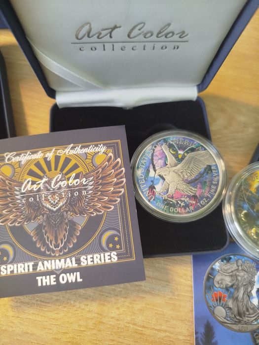 Седем унции сребро Silver American Eagle Мистични животни