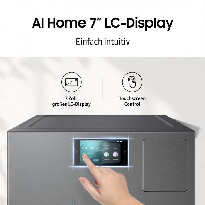 Нова инверторна смарт пералня SAMSUNG BE SPOKE WF90F09C4S 9 кг самодозиране