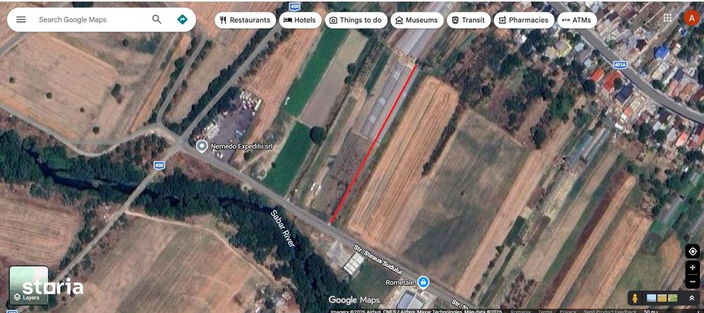 Teren intravilan de vânzare - 2140 mp, utilități în apropiere