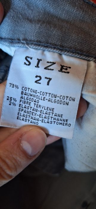 Pantaloni Denim Blugi culoare Gri masura 27