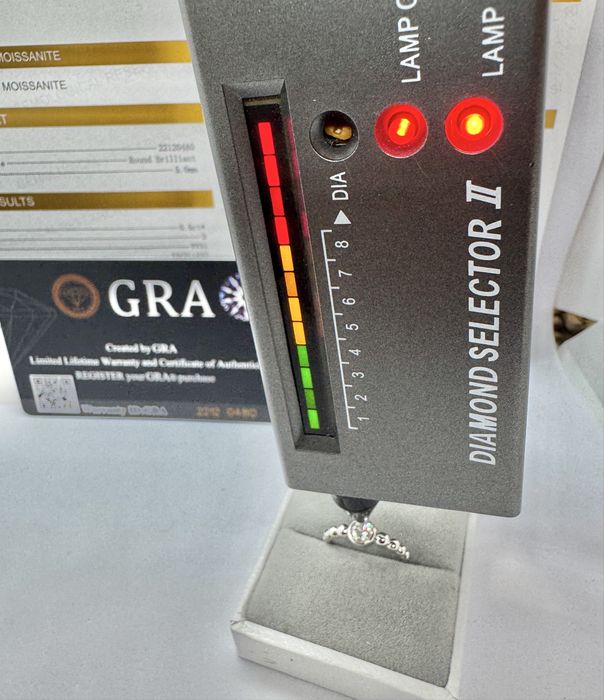 Сребърен пръстен с мойсанит (Диамант) 0.5 карата