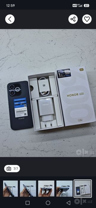 Honor 600 Lite blek