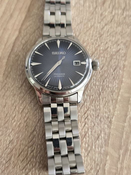 Мъжки часовник ​Seiko Presage Cocktail Time "Blue Moon" SRPB41J1 (Пълен комплект) – Като нов!
