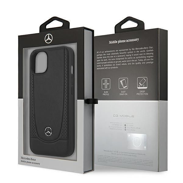 Mercedes hardcase leather urban - лицензиран кожен кейс за iphone 15,