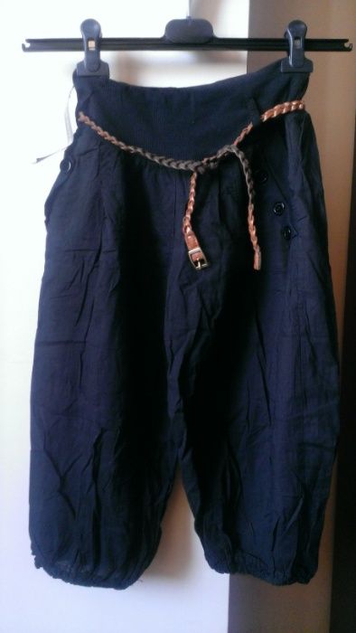 pantaloni dama 3/4 noi cu eticheta negri include cureaua
