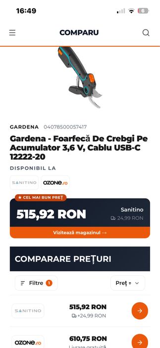 Foarfece de gradina Stihl ASA 20 ,Gardena -Sigilata