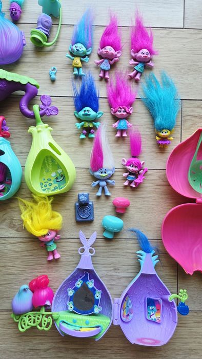 Trolls jucării figurine, coafor, copac