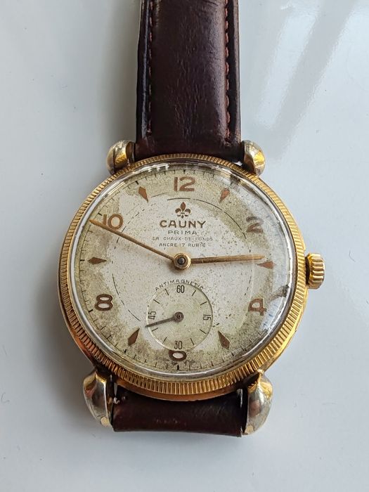 Ceas Cauny Prima Int Manuala 36,5 mm Placat cu aur