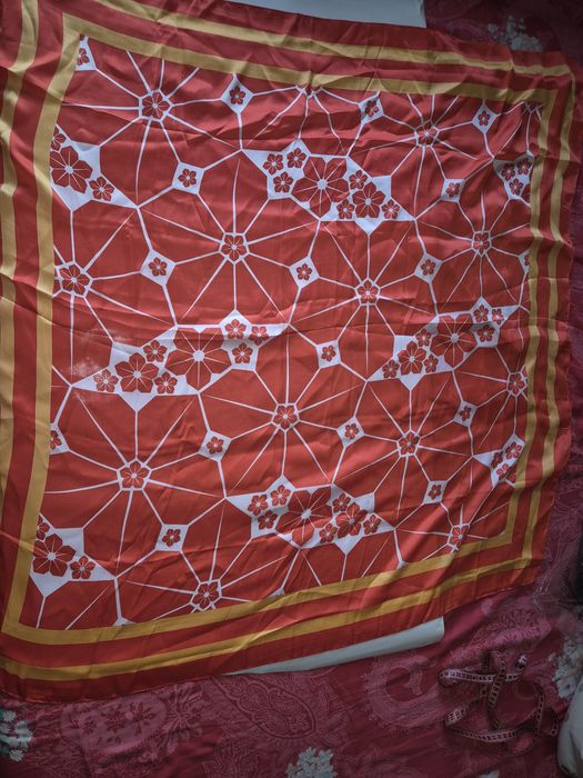 Esarfa patrata material fin Life Kenzo Takada