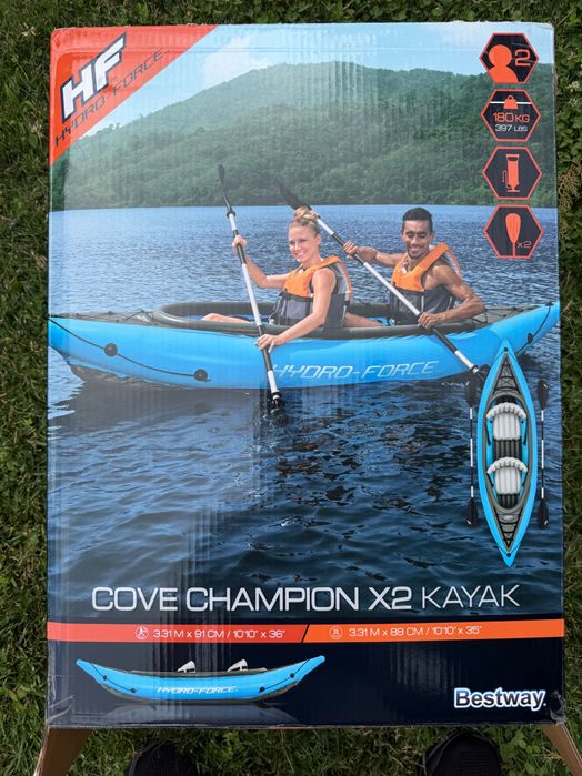 Надуваем каяк двуместен Hydro Force Пълен комплект