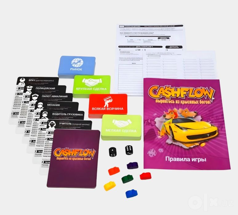 Настольная игра Cashflow, денежный поток. Новая. Доставка 24/7