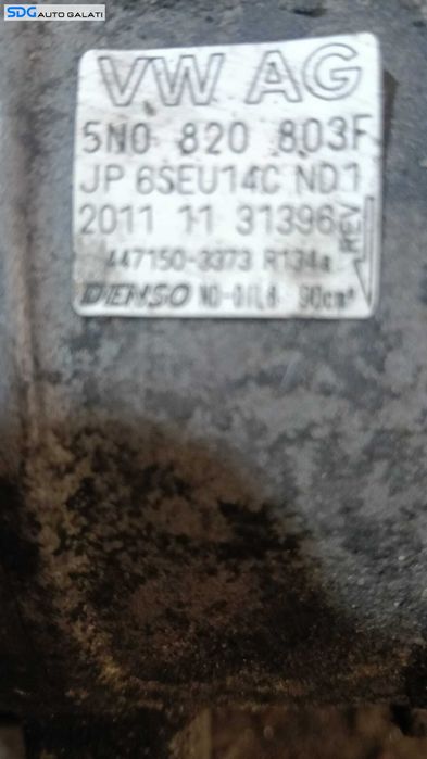 Compresor AC Aer Conditionat Clima Denso VERIFICAT Volkswagen Jetta 3 1.6 1.9 2.0 TDI 2005 - 2010 Cod 5N0820803F [M9237]