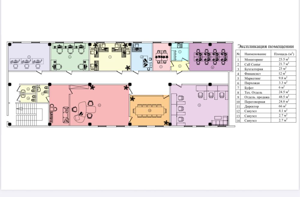 Аренда офис готовым ремонтом