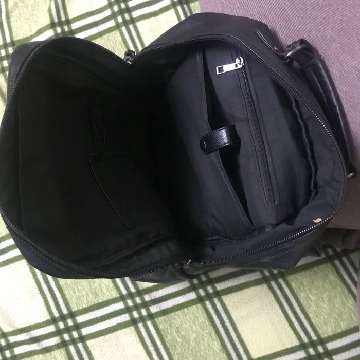 Рюкзак кожаный чёрный