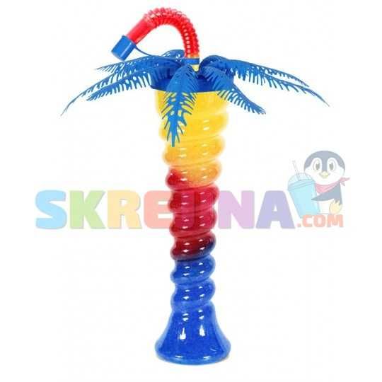 НОВО! Атрактивни чаши ПАЛМА за скрежина, смути и фреш 350 мл