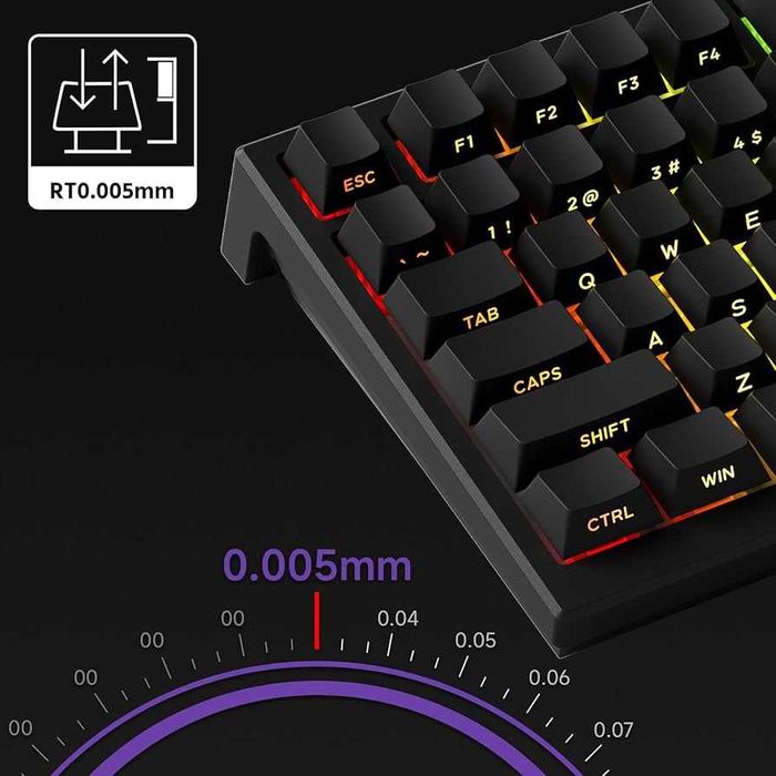 Akko TAC75 HE Black | Магнитные свитчи | Rapid Trigger | 8000Hz