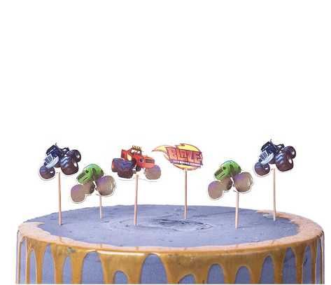 Топери за торта Пламъчко и машините 24бр, Blaze Monster