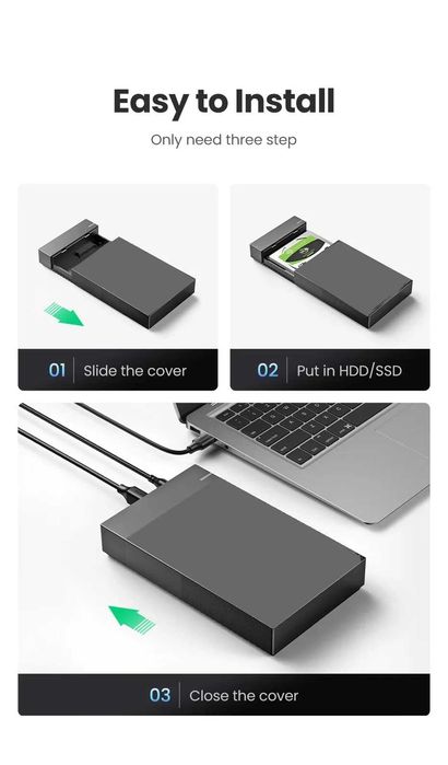 Rack extern HDD carcasa Hard Disk 2.5/3.5 inch SATA III la USB 3.0
