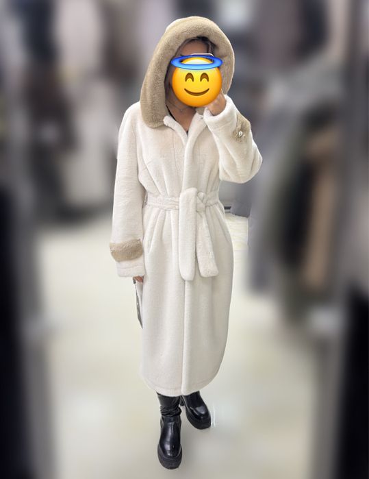 Эко шуба белая продам