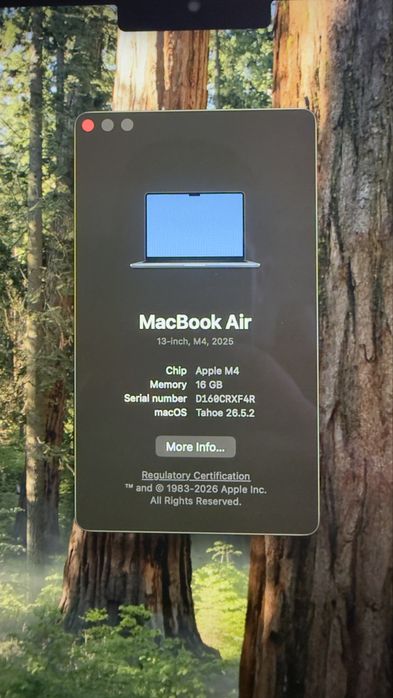 Macbook Air M4 16gb Ram 256 gb ssd