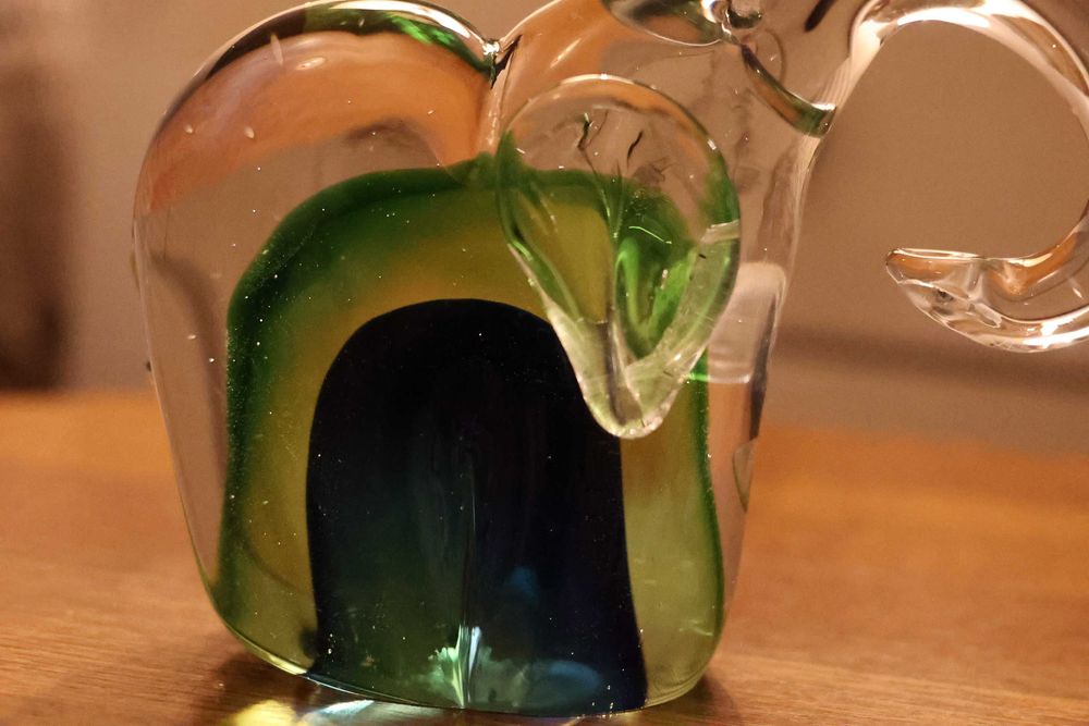 Decorațiune sticla stil Murano elefant