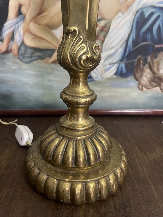 Lampa veioza  sfeșnic bronz