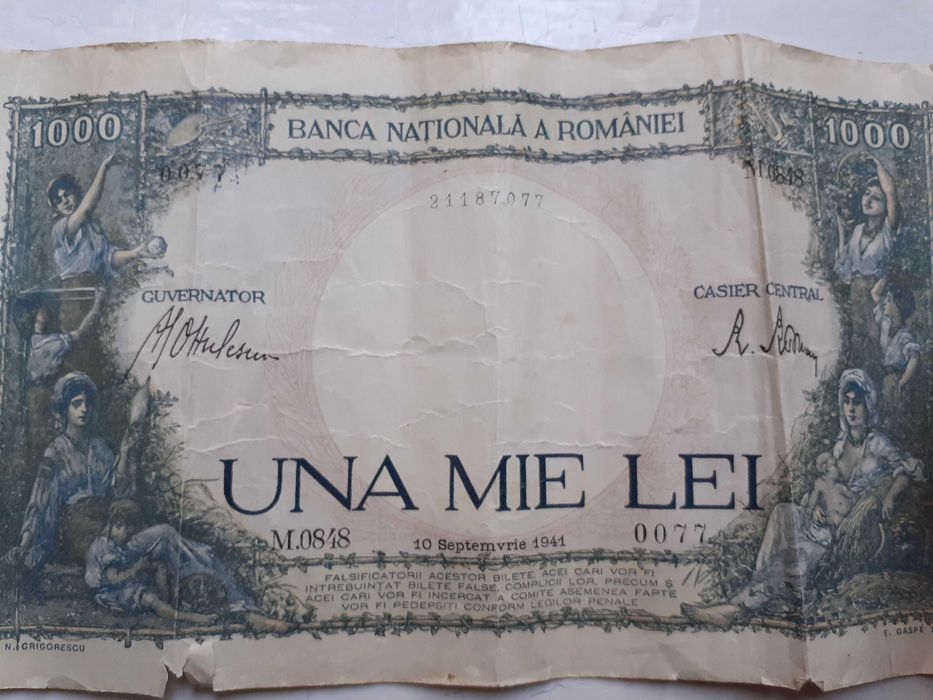 bancnote vechi romanesti