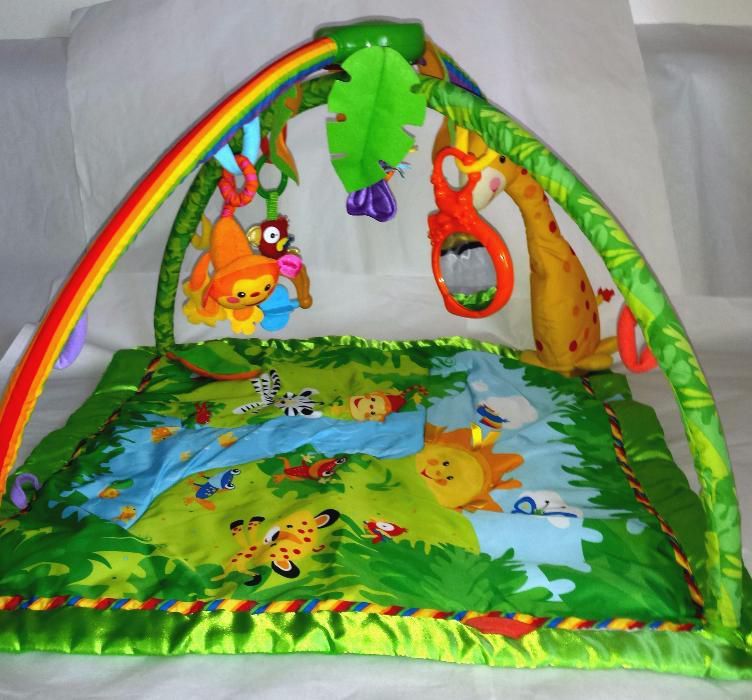Salteluta de joaca Fisher Price Rainforest Deluxe Centru de activitati
