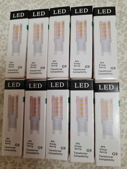 set de 10 becuri led  - 7 wati- cu lumina alb rece