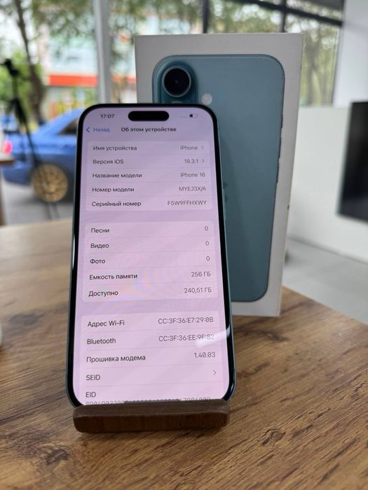 iPhone 16•256GB/91%Blue Айфон 16•256ГБ/91%көк