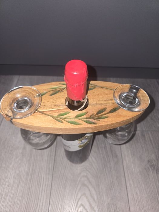 Suport sticla vin și pahare