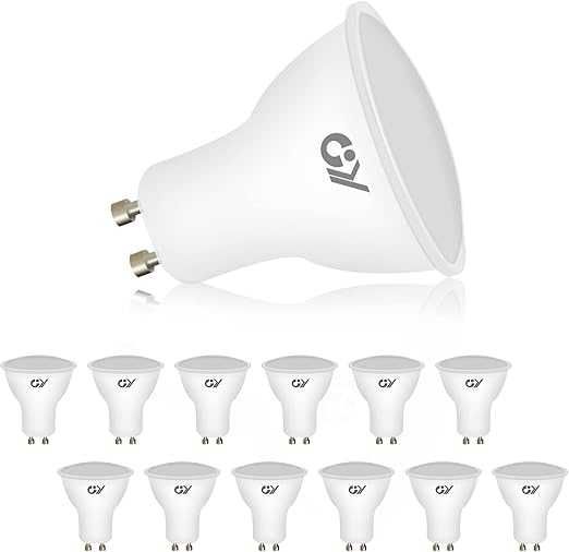 GY GU10 LED крушки 8W 4000K – 800 lm, неутрално бяло, еквивалент 80W, 120° широк ъгъл, 12 бр., енергиен клас E