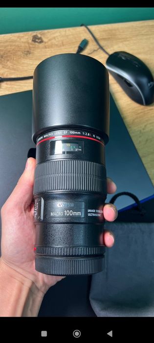 Объектив Canon macro lens Ef 100 mm 1:2.8 L IS USM