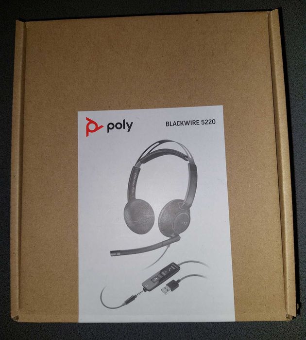 Casti Poly Plantronics Blackwire 5200 USB, Negru