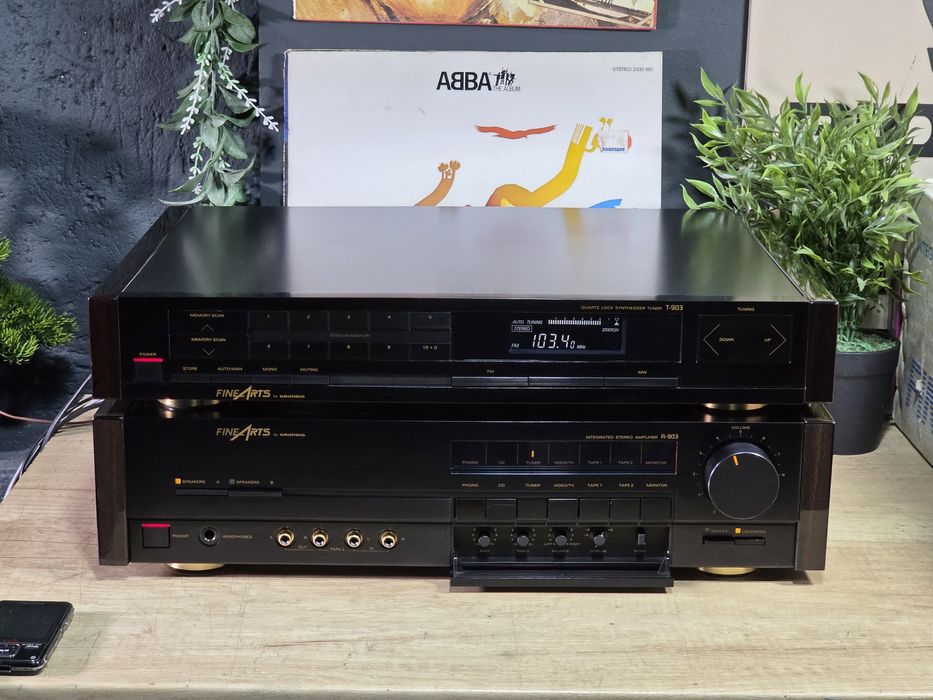 Sistem audio FINEARTS, amplificator A-903, radio tuner T-903, hi-end , varf de serie,hifi stereo, impecabile