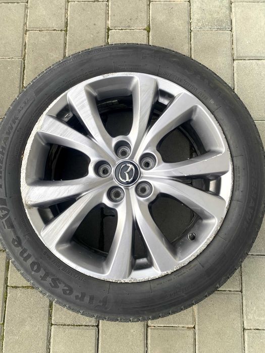 Jante Mazda R18 + Anvelope Firestone M+S – 2 buc., originale, uzate