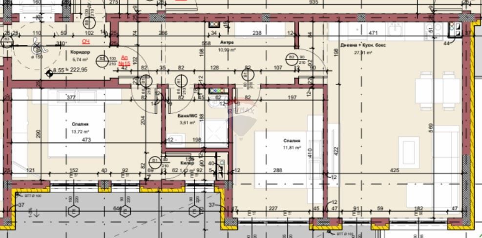 Тристаен апартамент, кв. Виница, гр. Варна ТЕ