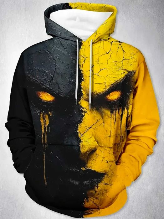 Худи / блуза жълто черна 2XL