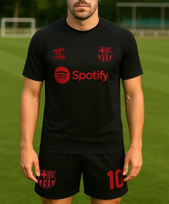 Екип тениска и шорти БАРСЕЛОНА BARCELONA с ИМЕ и НОМЕР по твой ИЗБОР!