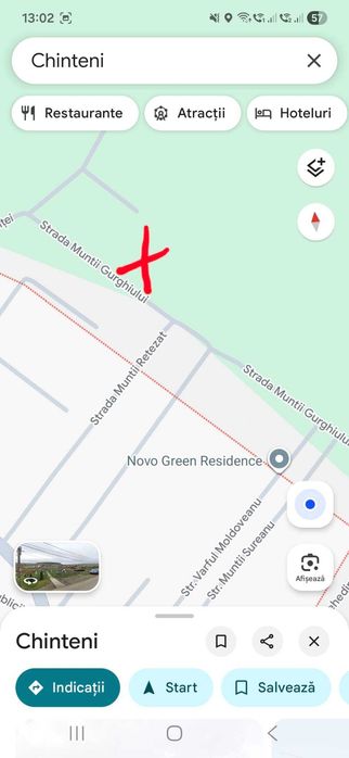 Vand teren Chinteni (parcela de 498mp)