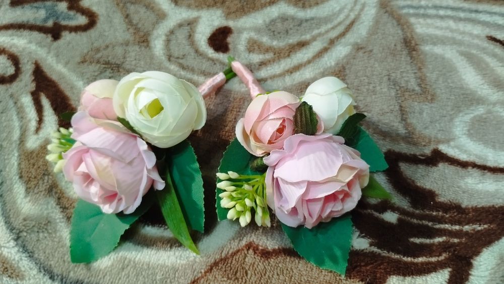 Свадебный букет, бутоньерки и браслет