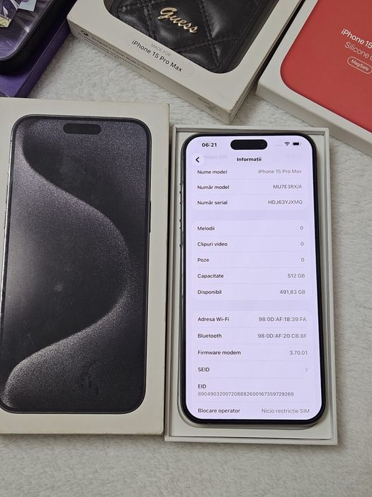 iPhone 15  PRO MAX, 84%  bateria,,512 Gb, Stare foarte buna