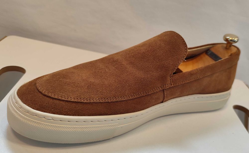 Pantofi casual 43 43.5 slip on Sartoriale OMNIO NOI piele naturala