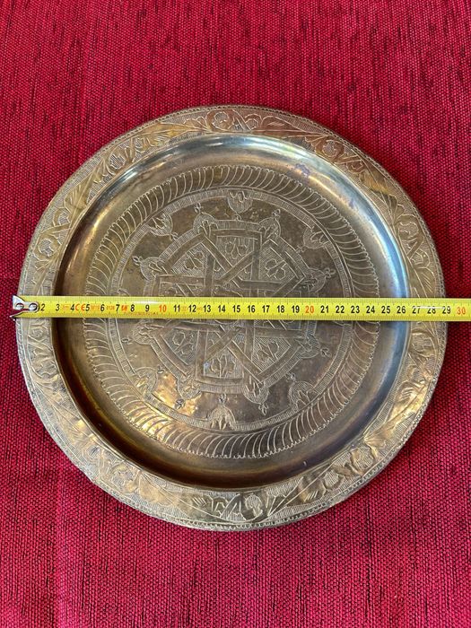 Decor Farfurie/tava din alama vechi