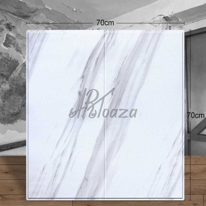 Самозалепващо 3д пано мрамор в бяло Самозалепващи тапети