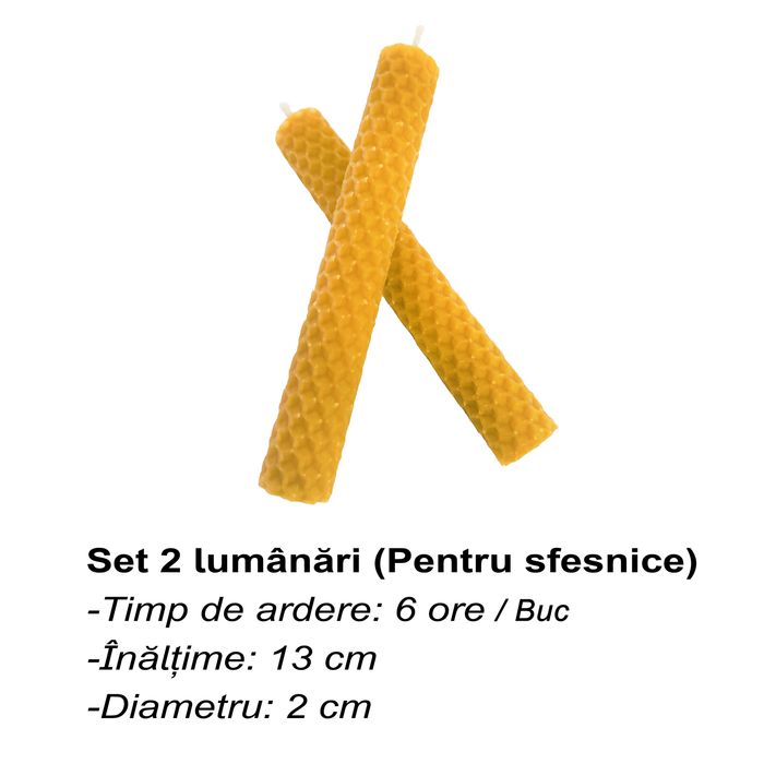 Lumanare din ceara naturală de albine ( 100% naturale )